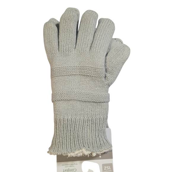 NWT Isotoner eco comfort gray gloves, one size - Picture 1 of 6